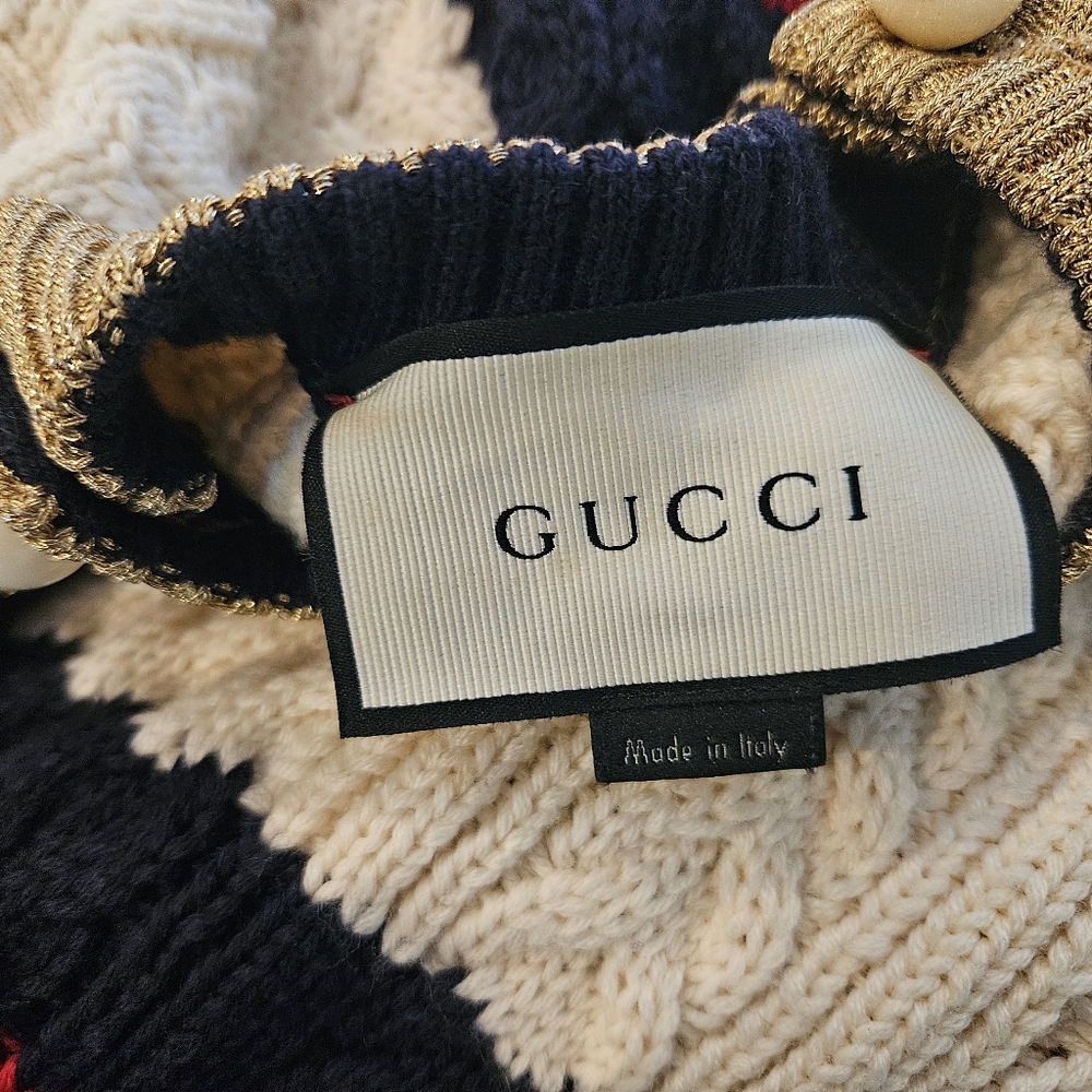 GUCCI Metallic Wool Sweater XS - Picture 4 of 6